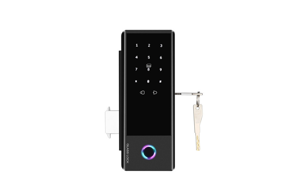 Умный биометрический замок на стеклянные двери SEVEN LOCK SL-7776BF black Киев - изображение 4