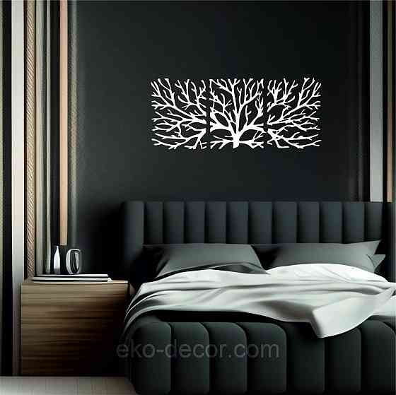 Декоративное настенное Панно «Дерево» Декор на стену 110*260 см, Белый Киев