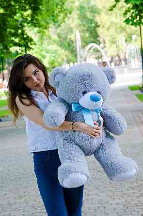 М'яка  іграшка подарунок на 8 березня плюшевий ведмедик,  плюшевий ведмедик Бойд 100 см Сірий Тернопіль
