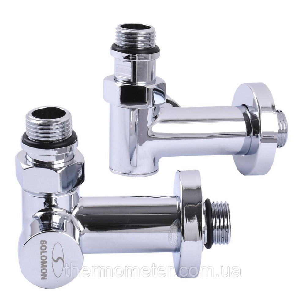 !Набір Кран вентильний кутовий з американкою SOLOMON LUX 1/2″ CHROM 7777_TEN (1уп.) Киев - изображение 2