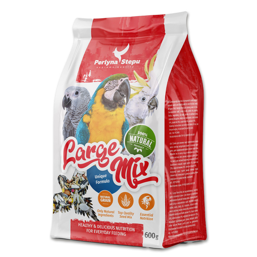 Зерносмесь Жемчужина Степи: Large Mix для крупных попугаев, 600 г Винница - изображение 1