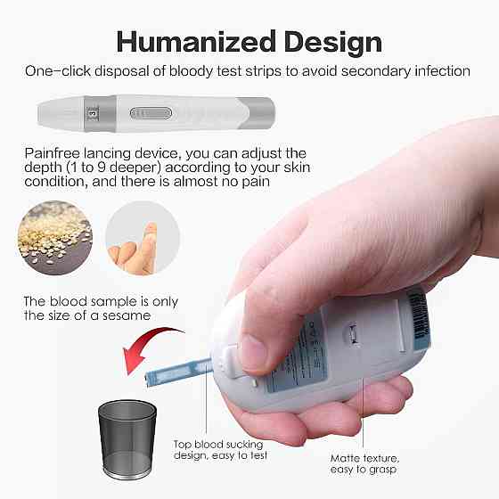 Глюкометр Sinocare GA-3 з тест-полосками та ланцетами Київ