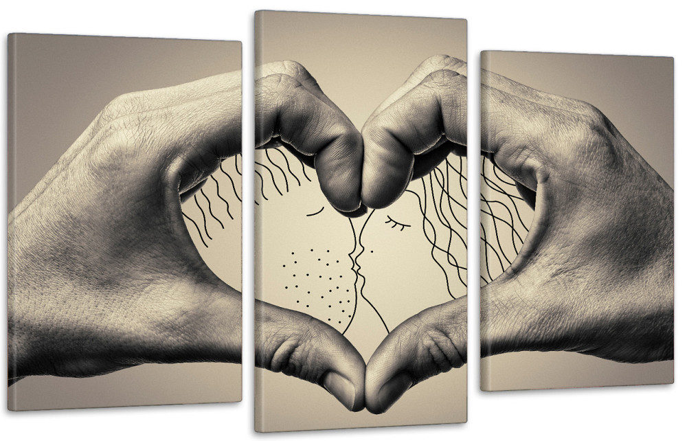 Модульная картина в гостиную / спальню    Закохані  Art-721_3 Киев - изображение 1