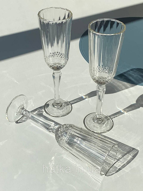 Набір келихів для шампанського 6 шт "Соната" 120 мл прозорий для дому та ресторану 102-305 Київ - фото 8
