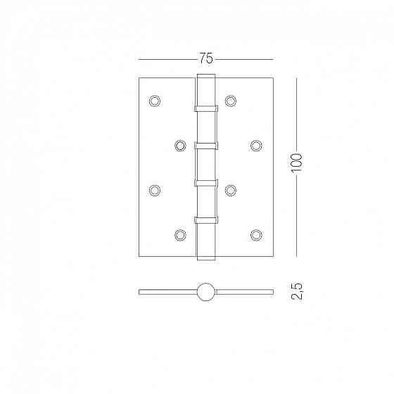 ЗАВИСА ДЛЯ ДВЕРЕЙ УНИВЕРСАЛЬНАЯ H-100 SN МАТРОВЫЙ НЕКЕЛЬ Киев