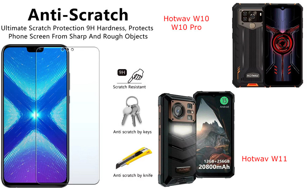 Защитное стекло NeoGlass для Hotwav W10, W10 Pro, W11 – ультрапрозрачное и устойчивое Киев - изображение 1