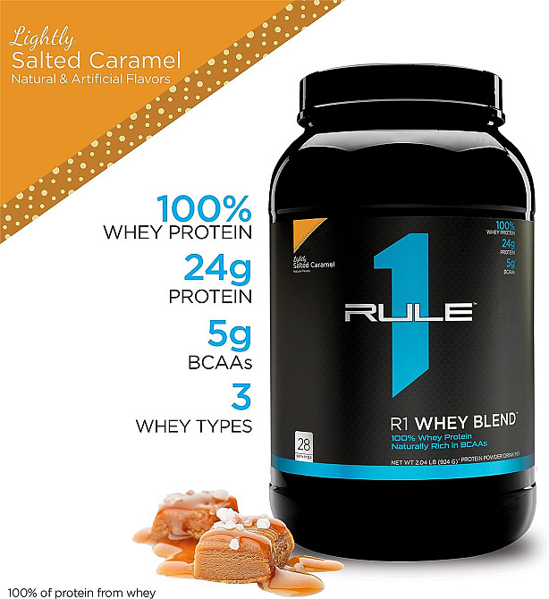 Протеин Rule One Whey Blend 908 gram ( Salted Caramel ) Луцк - изображение 3