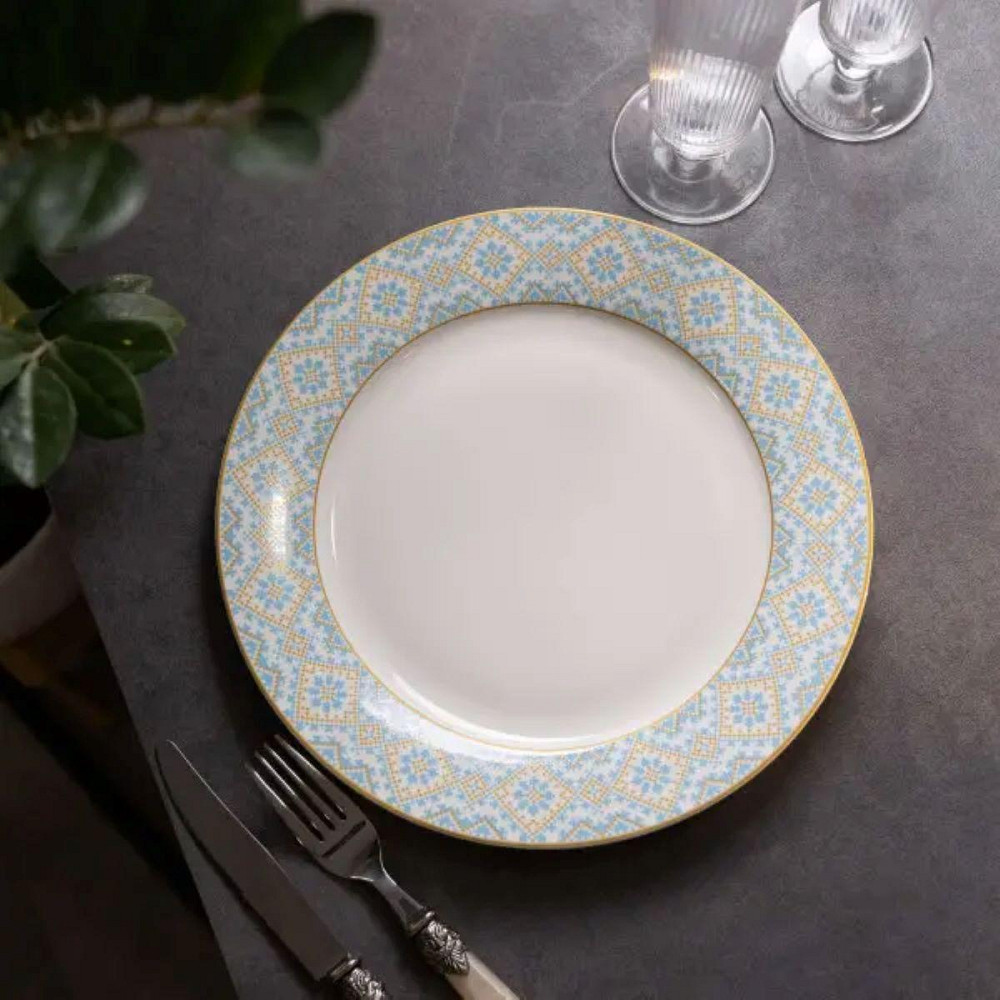 Фарфоровая сервировочная тарелка с орнаментом 26.5 см Киев - изображение 4