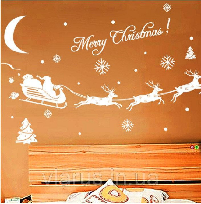 Новорічна інтер'єрна наклейка Київ - фото 1