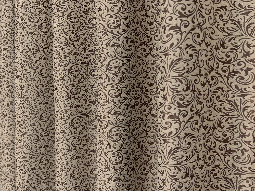 Комплект готових штор VR-Textil Софт Вензель № 2044ш(Б) Бежевий з коричневим 200х275 см 2шт (32-398) Київ - фото 8