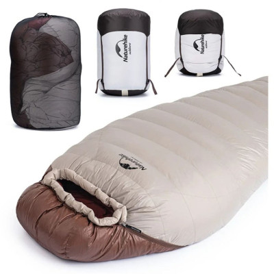 Спальний мішок Naturehike Snowbird NH20YD001 натуральний пух L Brown 560 g (6927595761298) Вінниця - фото 7