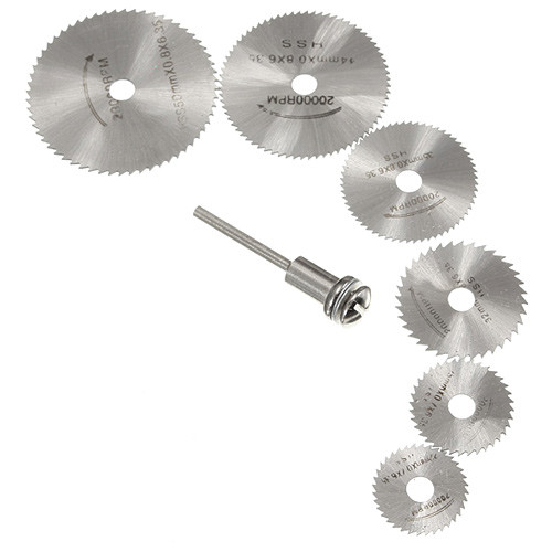 Набор отрезных кругов 6шт, дисковых пил 22-50мм для дремеля гравера, HSS сталь Винница - изображение 5