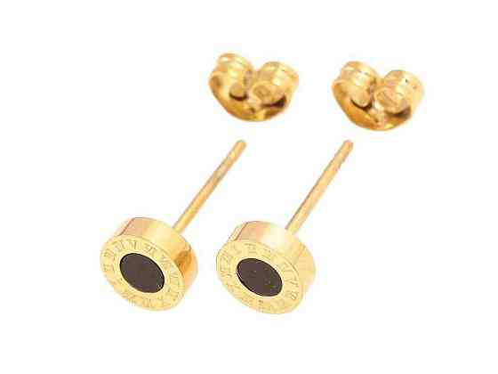 Серьги пусеты TTM Stainless Steel 14K Кола с узором циферблат ø6мм (335903) 1,5см ТМ XUPING Киев
