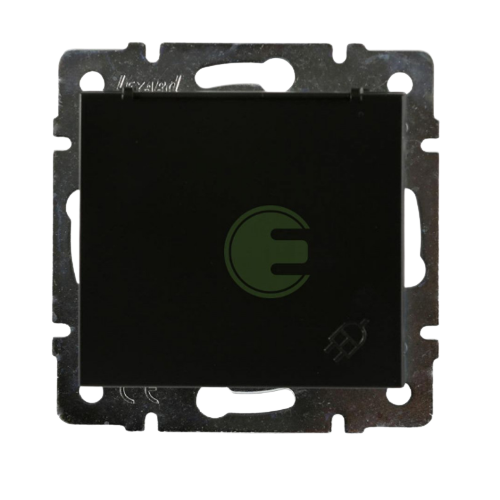 RAIN антрацит Розетка внутрішня із заземленням з кришкою Лезард Житомир - изображение 3