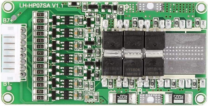 Jadeshay 24V 20A 7S BMS плата захисту акумулятора, балансувальний модуль Li-ion 18650 для електротранспорту Київ - фото 4