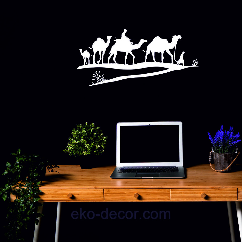 Декоративне настінне Панно «Караван» Декор на стіну 70*33 см, Білий Київ - фото 3