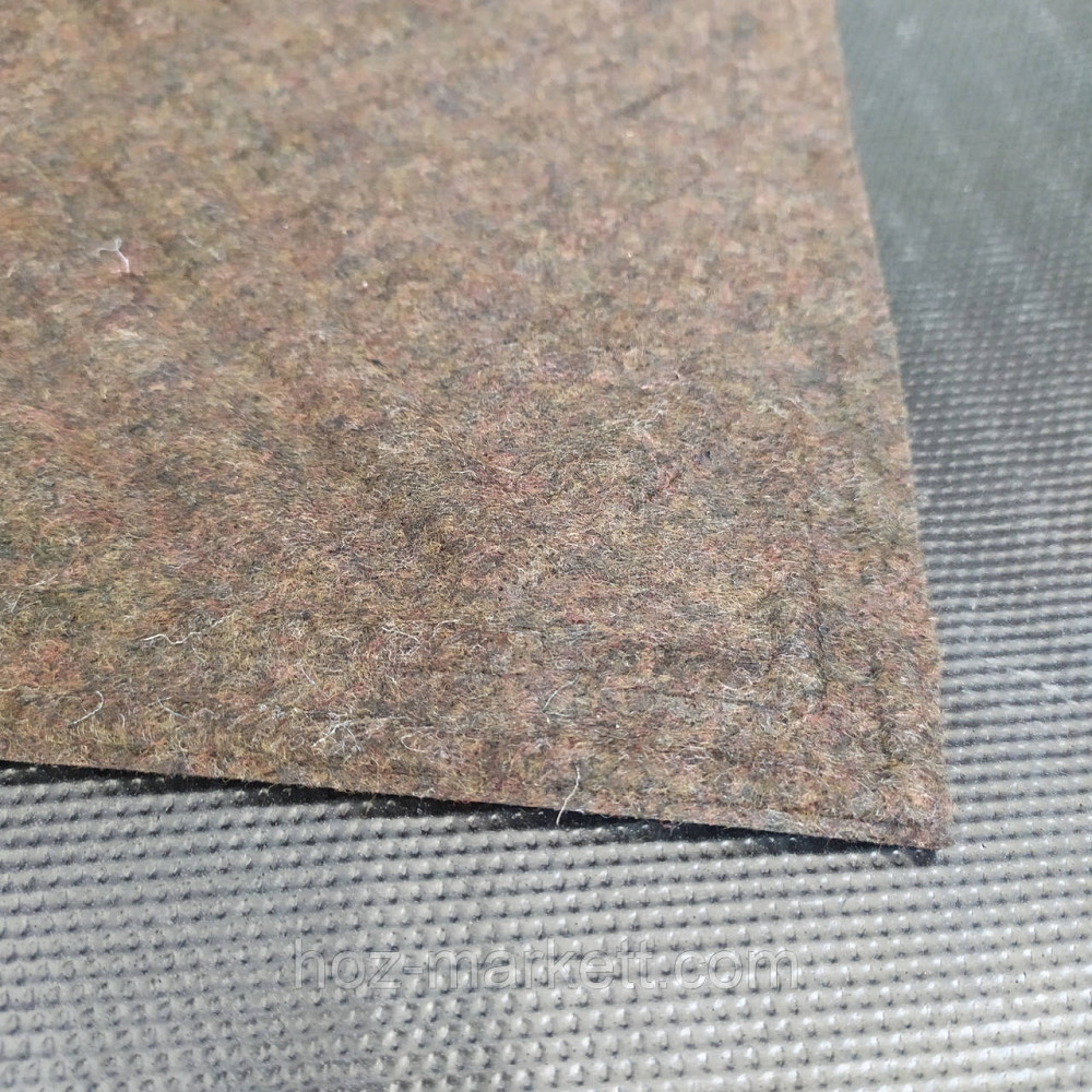 Коврик 90 х 60 см прорезиненный с ворсом в прихожую коричневый Харьков - изображение 9