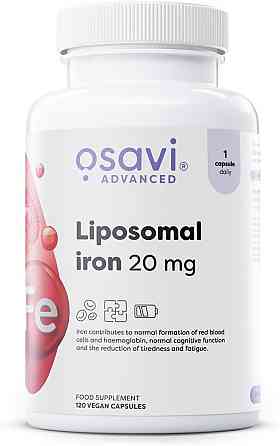 Ліпосомальне залізо Osavi Liposomal Iron, 20 mg Vegan 120 caps Луцьк