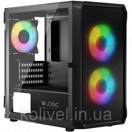 Корпус LogicConcept PORTOS MESH+GLASS ARGB fans 3x120mm BLACK без БЖ mATX (AM-PORTOS-10-0000000-0002) Киев