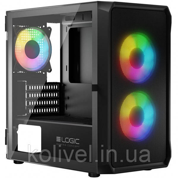Корпус LogicConcept PORTOS MESH+GLASS ARGB fans 3x120mm BLACK без БЖ mATX (AM-PORTOS-10-0000000-0002) Киев - изображение 5