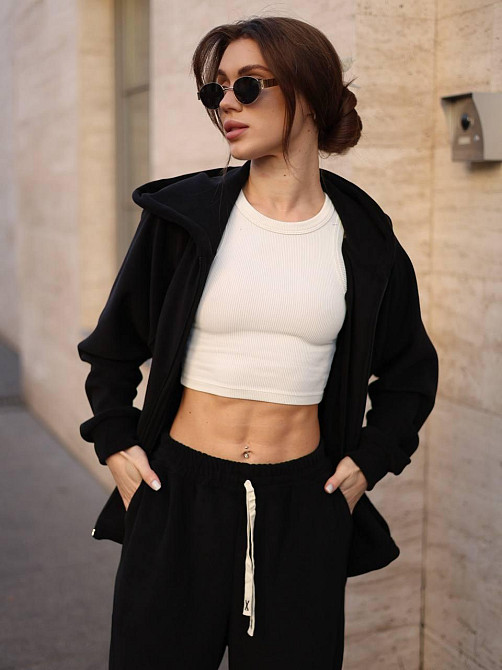 Жіночий теплий повсякденний костюм двійка з турецького двостороннього флісу Одеса - фото 4