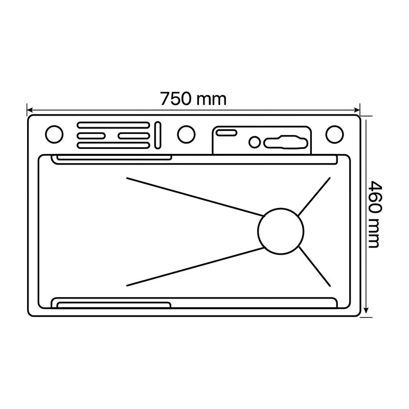 Мийка багатофункціональна Zerix ZH7546-SET-07.SUS304 DECOR з вбудованим змішувачем (ZX5684) Київ - фото 2