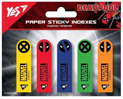 Індекси паперові "Yes" Marvel.Deadpool 5*20 арк. 100 шт, 170313, шт Київ