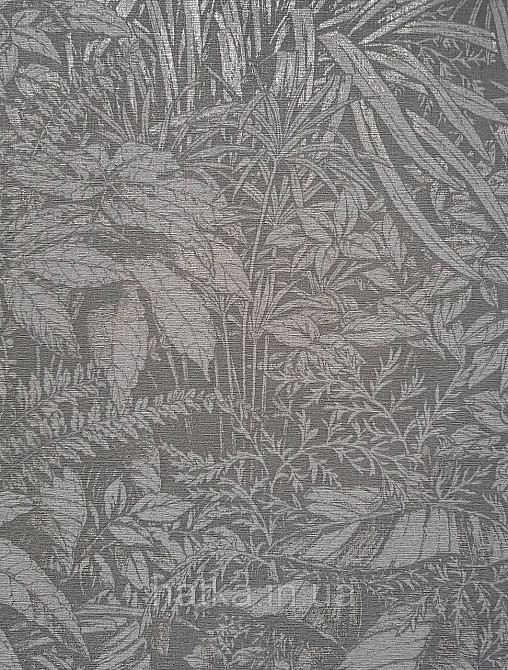 Шпалери вінілові на флізеліні AS creation Amber метрові 1.06Х10 листя гілки темно-сірі чорні зі сріблом Київ - фото 1
