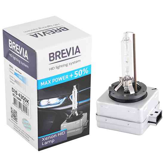 Ксенонова лампа Brevia D1S +50%, 4300K, 85V, 35W PK32d-2, 1шт Киев
