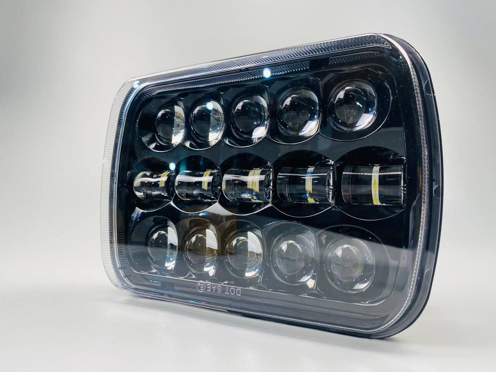 Фара LED прямокутна 95W 5х7 дюйм  (ближній + дальній) 3D лінза Мукачево - фото 4