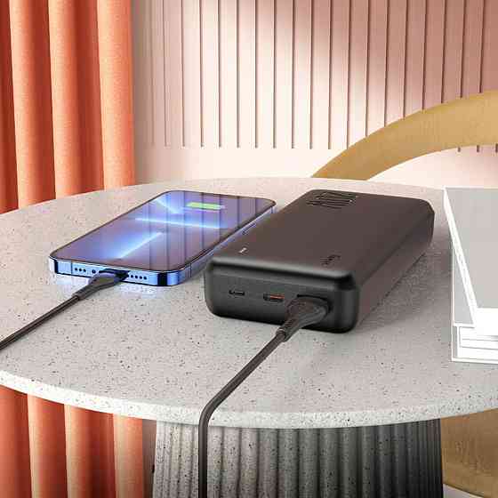 Павербанк 20000 mAh HOCO J87A Tacker PD20W + QC3.0 швидка зарядка чорний power bank повербанк Одеса