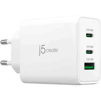 Зарядное устройство J5create 1xUSB + 2xUSB-C 65W GaN QC3.0/PD/PPS (JUP3365E-EN) Винница