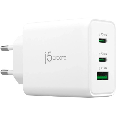 Зарядное устройство J5create 1xUSB + 2xUSB-C 65W GaN QC3.0/PD/PPS (JUP3365E-EN) Винница - изображение 1
