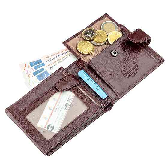 Гаманець чоловічий флотар шкіряний TAILIAN 19004 Темно-коричневий Київ