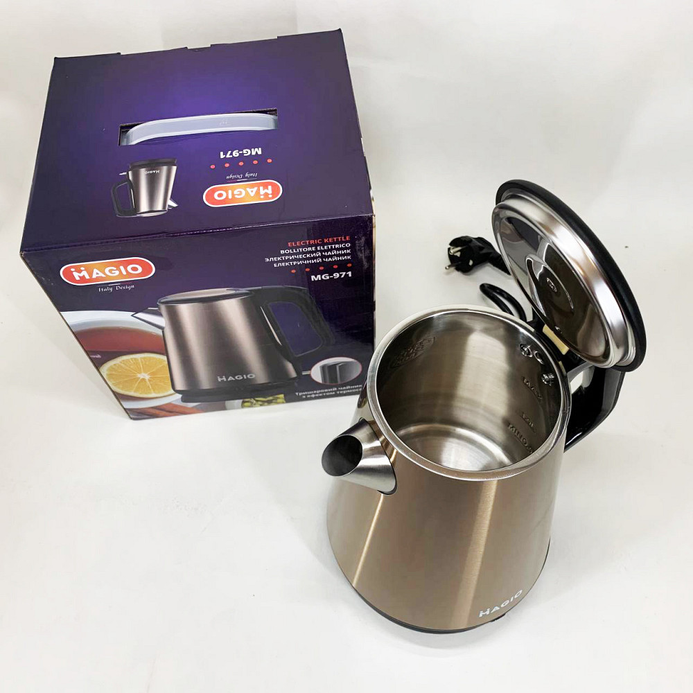 Тихий побутовий чайник MG-971, Потужний електрочайник електричний, Ергономічний електричний чайник XR-46 Івано-Франківськ - фото 7