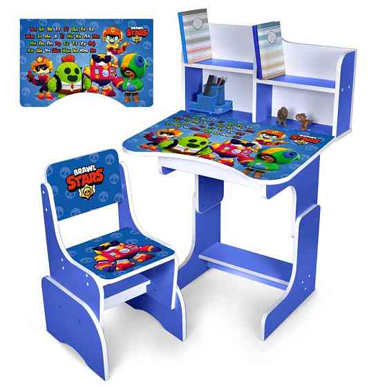 Детская Парта N 2071-12-4 синий, со стульчиком Винница