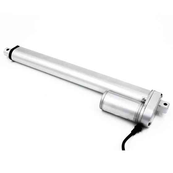 Лінійний електричний привод Актуатор штоковий 300мм 100Н 60мм/с HY01-12-A5-455-300, DC 12В, алюміній Київ
