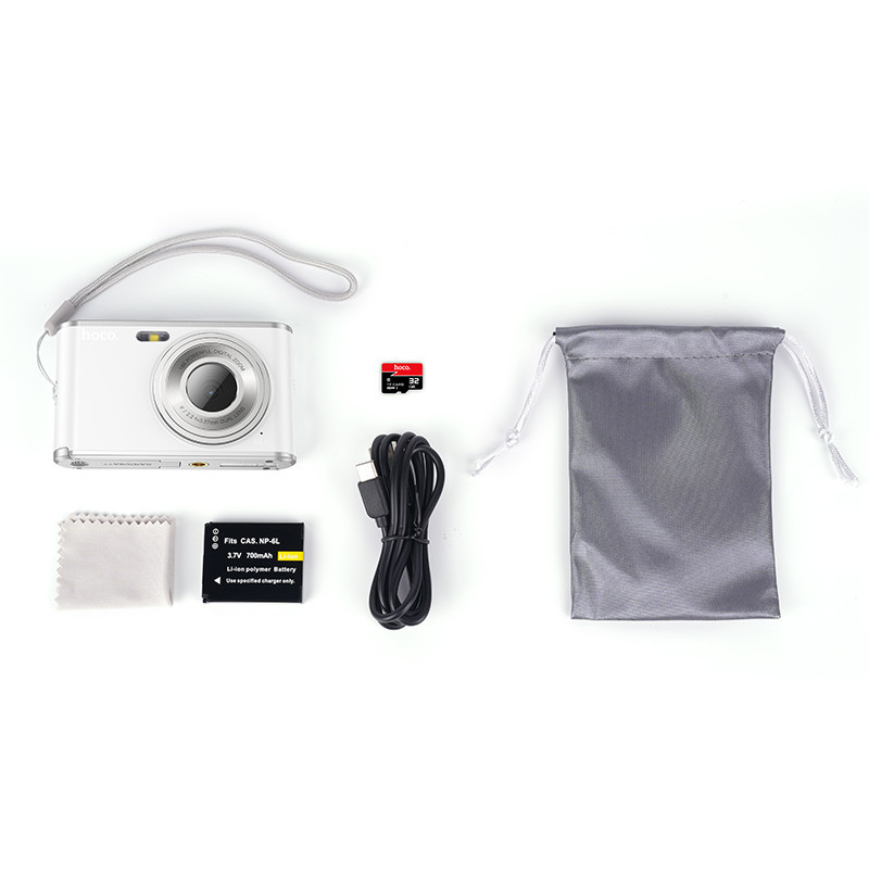 Двохоб'єктивна фотокамера HOCO DV203, біла Київ - фото 2