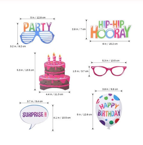 Фотобутафория для фото для праздника 22 детали разноцветный Киев - изображение 4