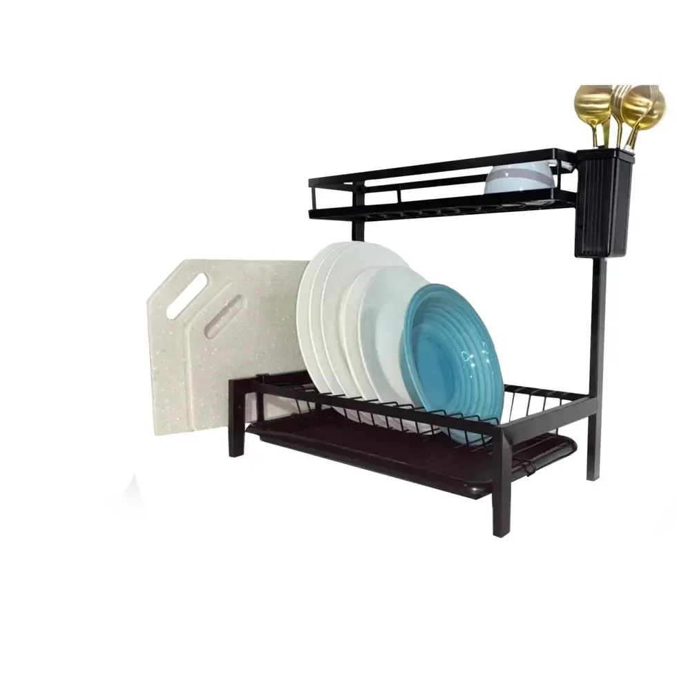 Органайзер-полка для посуды 2 яруса настольная сушилка MJ-4014 Коломия - фото 6
