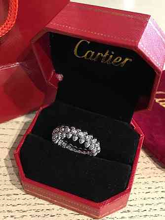 Cartier кільце зубчики покриття білим золотом Одеса