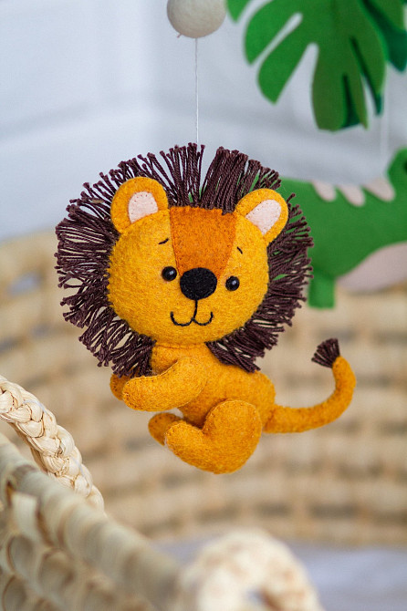 Дитячий музичний мобіль на ліжечко для немовлят WooolyWool «Африка» з 35 мелодіями Київ - фото 9