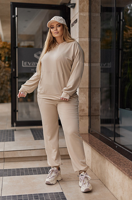 Спортивный костюм худи и джогеры Dante 50-52, Бежевый Киев - изображение 2