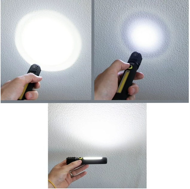 Кишеньковий ліхтарик Police BL-C72-P50-COB 1000Lm із зумом, 3 режими, вбудований акумулятор та USB заряджання Одеса - фото 5