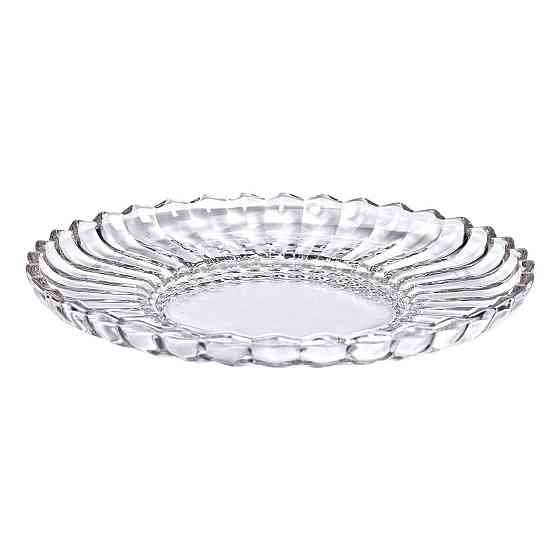 Сервировочное блюдо Ø 28 см прозрачное круглое для дома и кафе HP-YH-32 Киев