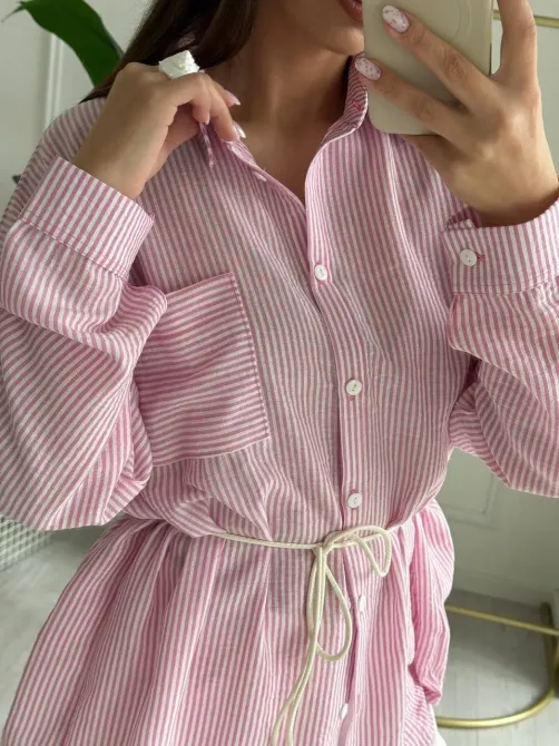 Льняная рубашка негабаритного размера — идеальный выбор для весны и лета. Одесса - изображение 7