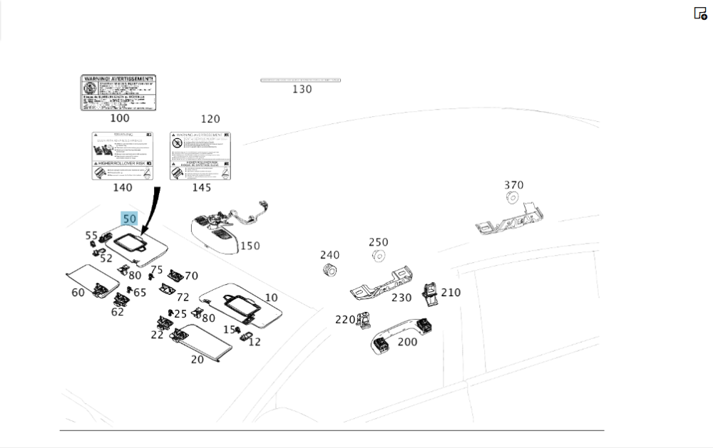 Mercedes-Benz  A2058107804 9H43 Сонцезахисний козирок переднього пасажира GLE Coupe C292 Одесса - изображение 2