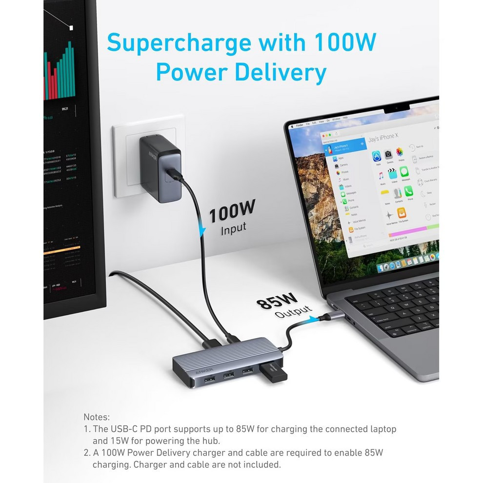 USB-хаб Anker USB-C 7-в-1 Black (A83740A2) ( 29893 ) Харьков - изображение 2