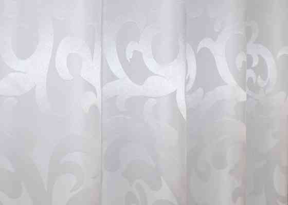 Комплект коротких штор VR-Textil Жакард Вензель № 418ш Білий 130х170 см 2 шт (35-0238) Київ
