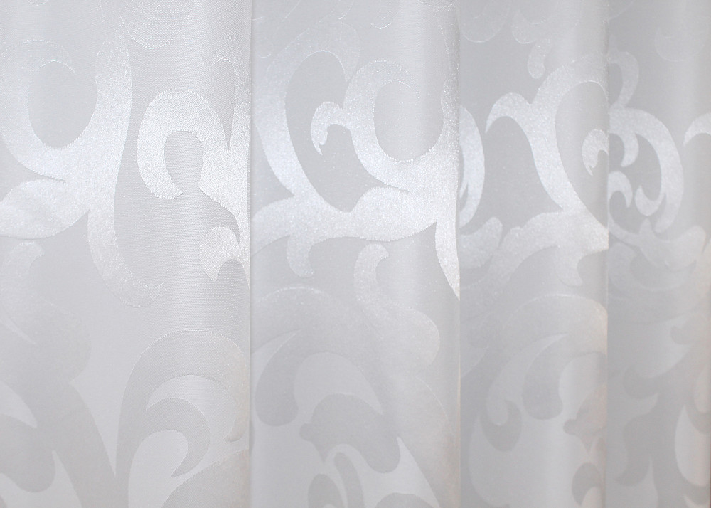 Комплект коротких штор VR-Textil Жаккард Вензель № 418ш Белый 130х170 см 2 шт (35-0238) Киев - изображение 6